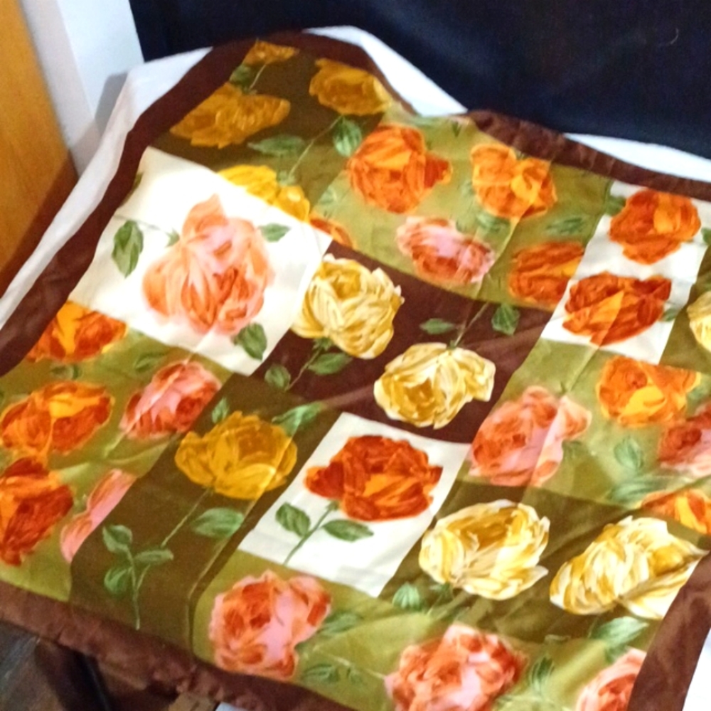 Large Silk like Scarf
